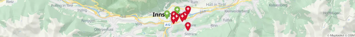 Kartenansicht für Apotheken-Notdienste in der Nähe von Amras (Innsbruck  (Stadt), Tirol)